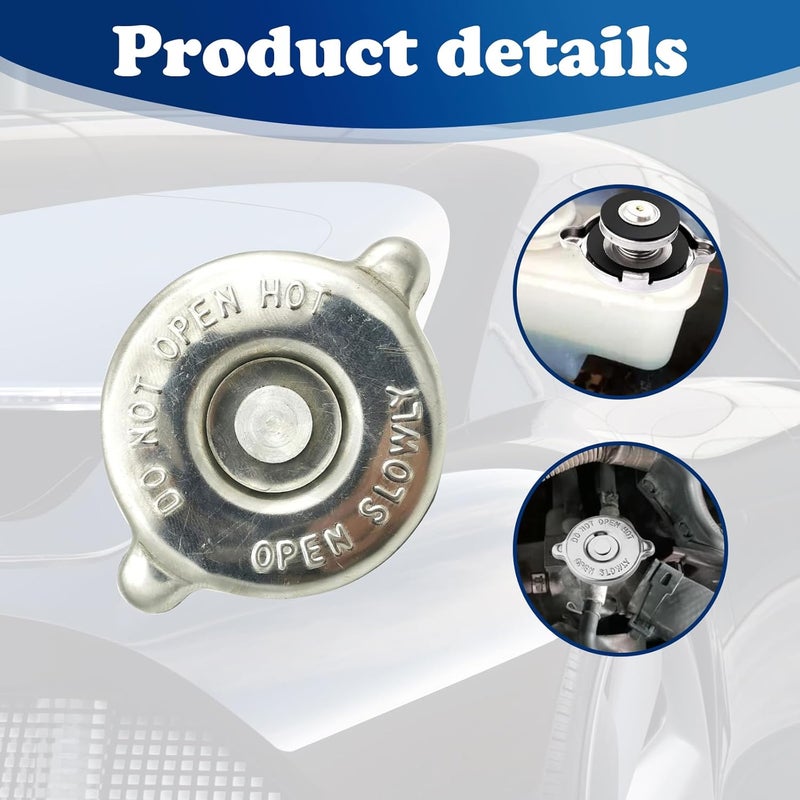 GKmow Pack-1 Radiator Cap, Stainless Steel Engine Seal Cover, 16 PSI Original Equipment Replacement, Durable Radiator Cover Assembly, Automotive Part, Compatible with Dodge, Jeep (Silver) - Image 5